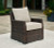 Ashley Brook Ranch Brown Outdoor Lounge Chair with Cushion