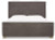 Ashley Krystanza Weathered Gray King Upholstered Panel Bed