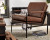 Ashley Puckman Brown Silver Finish Accent Chair