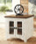 Ashley Wystfield White / Brown End Table