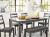 Ashley Bridson Gray Dining Table and Chairs with Bench (Set of 6)