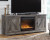 Ashley Wynnlow Gray 63" TV Stand with Electric Fireplace W100/101/W440/68