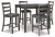 Ashley Bridson Gray Counter Height Dining Table and Bar Stools (Set of 5)