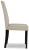 Ashley Kimonte Dark Brown Beige Dining Chair (Set of 2)