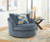 Benchcraft Maxon Place Navy Oversized Swivel Accent Chair
