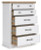 Benchcraft Ashbryn White Natural Chest of Drawers