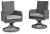 Ashley Elite Park Gray Swivel Chair with Cushion (Set of 2)
