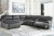 Ashley Clonmel Charcoal 6-Piece Power Reclining Sectional with LAF Recliner, 2 Armless Chairs, Console, Wedge and RAF Recliner