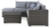 Ashley Petal Road Gray Outdoor Loveseat Sectional/Ottoman/Table Set (Set of 4)