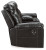 Ashley Kempten Black Reclining Loveseat with Console