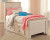 Ashley Willowton Whitewash Twin Panel Bed with 2 Storage Drawers