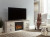 Ashley Willowton Whitewash TV Stand with Electric Fireplace
