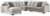 Benchcraft Ardsley Pewter 5-Piece Sectional with Chaise