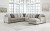 Benchcraft Ardsley Pewter 5-Piece Sectional with Chaise