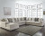 Benchcraft Ardsley Pewter 5-Piece Sectional with Chaise