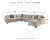 Benchcraft Ardsley Pewter 5-Piece Sectional with Chaise
