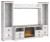 Ashley Willowton Whitewash 4-Piece Entertainment Center with 64" TV Stand and Electric Fireplace
