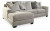 Benchcraft Ardsley Pewter 2-Piece Sectional with LAF Chaise / RAF Sofa