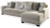 Benchcraft Ardsley Pewter 2-Piece Sectional with LAF Chaise / RAF Sofa