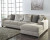 Benchcraft Ardsley Pewter 2-Piece Sectional with LAF Chaise / RAF Sofa