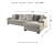 Benchcraft Ardsley Pewter 2-Piece Sectional with LAF Chaise / RAF Sofa