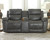 Ashley Edmar Charcoal Power Reclining Loveseat with Console