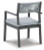 Ashley Eden Town Gray Light Gray Arm Chair with Cushion (Set of 2)