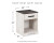 Ashley Shawburn Whitewash Charcoal Gray Nightstand