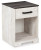 Ashley Shawburn Whitewash Charcoal Gray 1 Drawer Nightstand