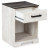 Ashley Shawburn Whitewash Charcoal Gray 1 Drawer Nightstand