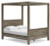 Ashley Shallifer Brown Queen Canopy Bed