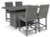 Ashley Palazzo Gray Outdoor Counter Height Dining Table with 4 Barstools