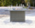 Ashley Palazzo Gray Outdoor Bar Table with Fire Pit