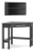 Ashley Otaska Black Home Office Corner Desk with Bookcase