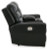 Ashley Warlin Black Power Reclining Loveseat with Console