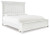 Benchcraft Kanwyn Whitewash Queen Panel Bed with Storage Bench