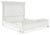 Benchcraft Kanwyn Whitewash Queen Panel Bed with Storage Bench