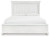 Benchcraft Kanwyn Whitewash Queen Panel Bed with Storage Bench