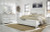 Benchcraft Kanwyn Whitewash Queen Panel Bed with Storage Bench