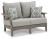 Ashley Visola Gray Outdoor Loveseat with Cushion