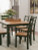 Ashley Gesthaven Natural Green Dining Table with 4 Chairs and Bench (Set of 6)