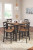 Ashley Gesthaven Natural Brown Counter Height Dining Table and 4 Barstools (Set of 5)