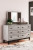 Ashley Vessalli Gray Dresser and Mirror