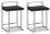 Ashley Madanere Black Chrome Finish Counter Height Bar Stool (Set of 2)