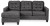 Benchcraft Venaldi Gunmetal Queen Sofa Chaise Sleeper