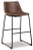 Ashley Centiar Black Pub Height Bar Stool (Set of 2)