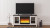 Ashley Dorrinson Two-tone 60" TV Stand with Electric Fireplace