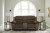 Benchcraft Dorman Chocolate Reclining Loveseat with Console