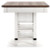 Ashley Valebeck White Brown Counter Height Dining Table