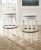 Ashley Valebeck White Black Bar Height Stool